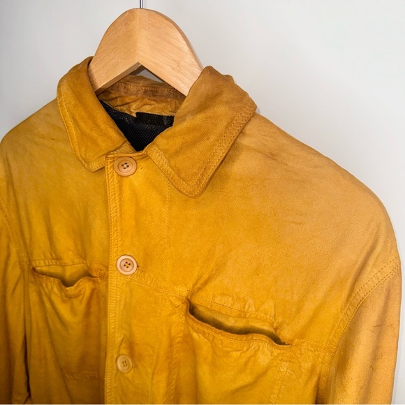 VINTAGE LA MATTA CENTURY GENUINE QUALITY GARMENT SUEDE BUTTON DOWN MEDIUM - Picture 9 of 15